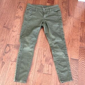 PrAna Jeans Pants 4/27 Cargo Green Kayla Organic Cotton Stretch Skinny Boho EUC